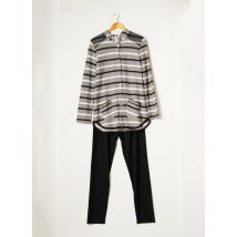 REGENCE - Pyjama noir en coton - Femme - Taille 42 - Modz