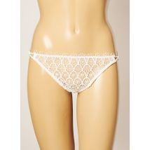 MILLESIA - Tanga beige en polyester - Femme - Taille 42 - Modz