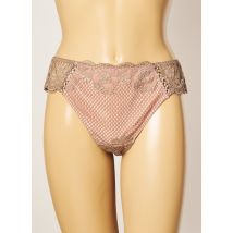 MILLESIA - Tanga marron en polyamide - Femme - Taille 42 - Modz