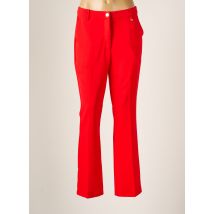 LOLA CASADEMUNT - Pantalon droit rouge en polyester - Femme - Taille 40 - Modz
