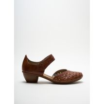 RIEKER - Sandales/Nu pieds marron en cuir pour femme - Taille 36 - Modz