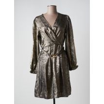 CHARMING GIRL - Robe mi-longue jaune en polyester - Femme - Taille 36 - Modz