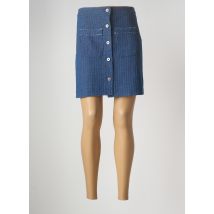 JUBYLEE - Jupe courte bleu en coton - Femme - Taille 38 - Modz