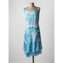 CLAUDIA GIL - Robe mi-longue bleu en viscose - Femme - Taille 38 - Modz