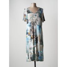 UNO PIU - Robe mi-longue bleu en viscose - Femme - Taille 42 - Modz