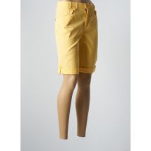 TBS - Bermuda jaune en coton - Femme - Taille 38 - Modz