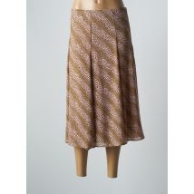 FOSBY - Jupe mi-longue marron en polyester - Femme - Taille 44 - Modz
