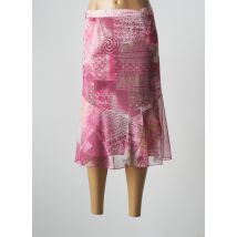 GEVANA - Jupe mi-longue rose en polyester pour femme - Taille 42 - Modz