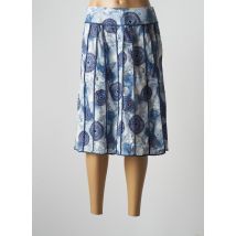 CLAUDIA GIL - Jupe mi-longue bleu en coton - Femme - Taille 38 - Modz