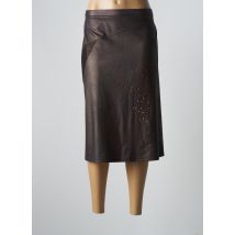 JEAN GABRIEL - Jupe mi-longue marron en polyester - Femme - Taille 44 - Modz