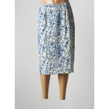 GRIFFON - Jupe mi-longue bleu en polyester - Femme - Taille 40 - Modz