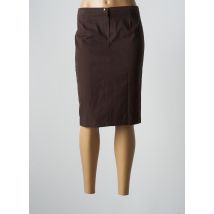 CLAUDIA GIL - Jupe mi-longue marron en coton - Femme - Taille 38 - Modz
