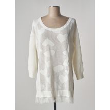 Z.O.E (ZONE OF EMBROIDERED) - Pull tunique blanc en viscose - Femme - Taille 40 - Modz