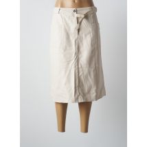 MORGAN - Jupe mi-longue beige en polyurethane - Femme - Taille 44 - Modz