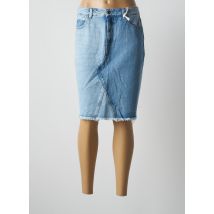 FRACOMINA - Jupe mi-longue bleu en coton - Femme - Taille W31 - Modz