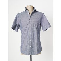 S.OLIVER - Chemise manches courtes bleu en coton pour homme - Taille M - Modz