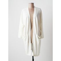 DES PETITS HAUTS - Gilet manches longues blanc en lin - Femme - Taille 36 - Modz