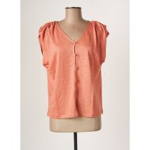 DES PETITS HAUTS - Chemisier orange en lin - Femme - Taille 38 - Modz