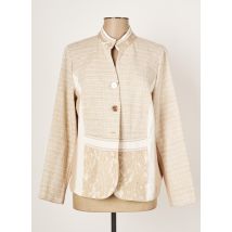 JUST WHITE - Veste chic beige en coton pour femme - Taille 46 - Modz