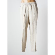 ZERRES - Pantalon slim beige en lin - Femme - Taille 46 - Modz