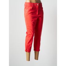 PAUSE CAFE - Pantacourt rouge en coton - Femme - Taille 42 - Modz