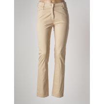 JULIE GUERLANDE - Pantalon droit beige en coton - Femme - Taille 38 - Modz