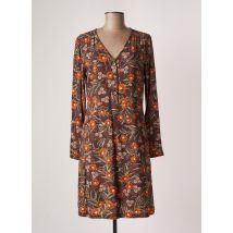 INDI & COLD - Robe mi-longue marron en viscose pour femme - Taille 40 - Modz