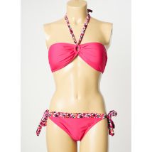 H.NATHALIE - Maillot de bain 2 pièces rose en polyamide - Femme - Taille 42 - Modz