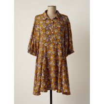 AN' GE - Robe mi-longue jaune en polyester - Femme - Taille 40 - Modz