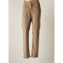 IMPAQ1 - Pantalon slim marron en coton - Femme - Taille 48 - Modz