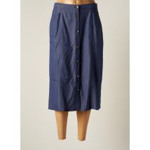 GUY DUBOUIS - Jupe mi-longue bleu en viscose - Femme - Taille 40 - Modz