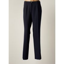 CHRISTIAN MARRY - Pantalon droit bleu en polyester - Femme - Taille 46 - Modz