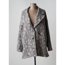 STUDIO PARISIEN - Manteau long gris en polyester - Femme - Taille 36 - Modz