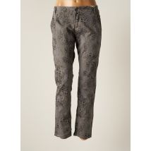 PLEASE - Pantalon droit gris en coton - Femme - Taille 38 - Modz
