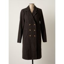 LPB - Manteau long marron en laine pour femme - Taille 38 - Modz