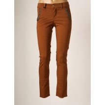HAPPY - Pantalon slim marron en coton - Femme - Taille W25 - Modz