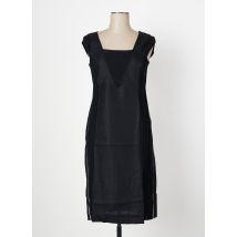 MALOKA - Robe mi-longue noir en lin - Femme - Taille 36 - Modz