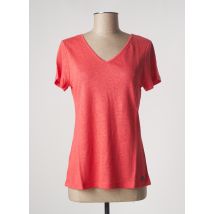 MALOKA - T-shirt rouge en lin - Femme - Taille 38 - Modz