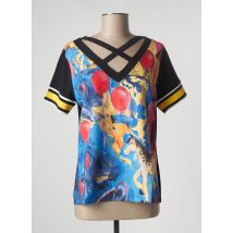 MALOKA - T-shirt noir en viscose - Femme - Taille 38 - Modz