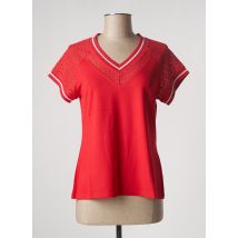 MALOKA - T-shirt rouge en viscose - Femme - Taille 50 - Modz