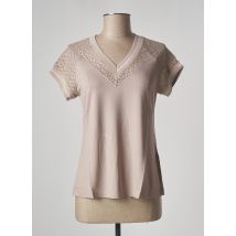 MALOKA - T-shirt marron en viscose - Femme - Taille 34 - Modz