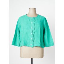 MALOKA - Veste casual vert en lin - Femme - Taille 50 - Modz