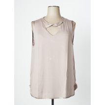 MALOKA - Tunique sans manche marron en viscose - Femme - Taille 48 - Modz