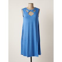 MALOKA - Robe mi-longue bleu en viscose - Femme - Taille 34 - Modz