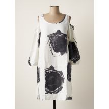 G!OZE - Robe mi-longue blanc en lin - Femme - Taille 42 - Modz