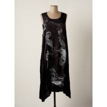 MALOKA - Robe mi-longue noir en soie - Femme - Taille 38 - Modz