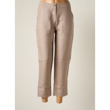 MALOKA - Pantacourt beige en lin - Femme - Taille 38 - Modz