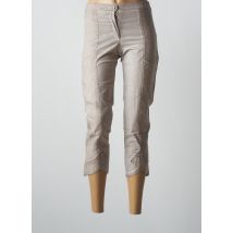 MALOKA - Pantacourt beige en lin - Femme - Taille 34 - Modz