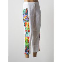 MALOKA - Pantalon 7/8 blanc en lin - Femme - Taille 40 - Modz