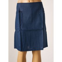 MALOKA - Jupe mi-longue bleu en lin - Femme - Taille 46 - Modz